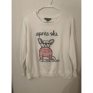 French Connection Apres Ski Sweater French Bulldog